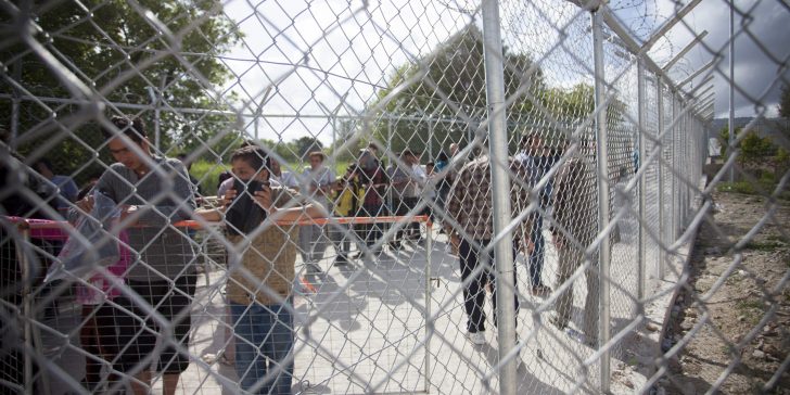 Refugees and migrants at the Reception and Identification Center of Vial. ; Located about 8 km from the city of Chios, the Reception and Identification Center of Vial operates since mid-February 2016. Its official capacity is 1,100 people.